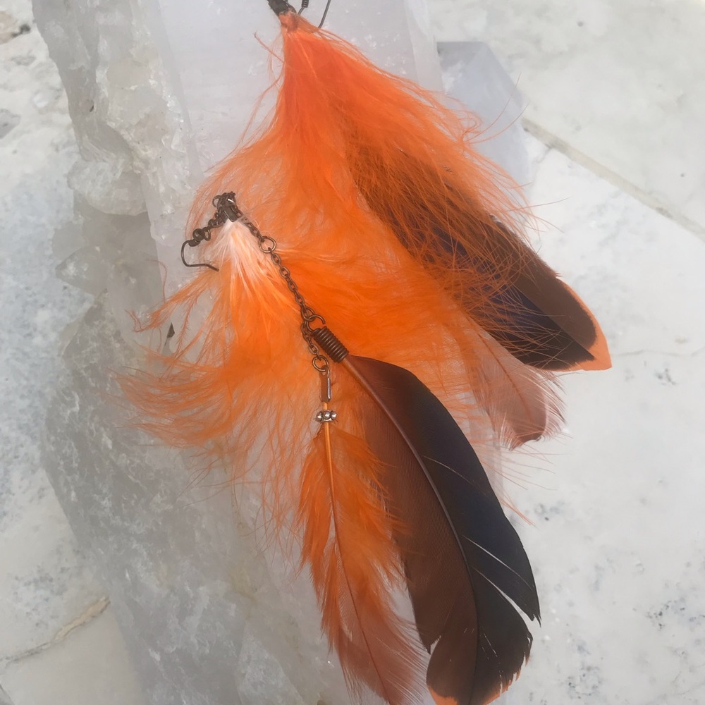 Feathered earrings